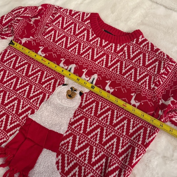 Carbon 100% Cotton Llama ‘Ugly’ Christmas Sweater, Adorable! - Picture 9 of 16